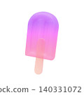 Cute 3D summer sweets icon material: ice pop 140331072