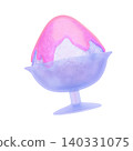 Cute 3D summer sweets icon material: shaved ice 140331075