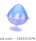 Cute 3D summer sweets icon material: shaved ice 140331076
