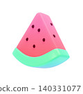 Cute 3D summer sweets icon material: Watermelon 140331077