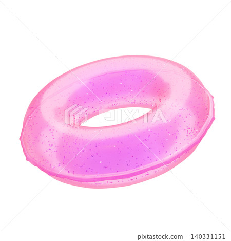 Cute 3D summer icon: swim ring Cute 3D summer icon: swim ring 140331151