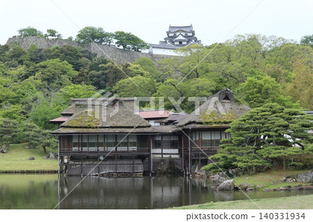 The scenery of Genkyu Rakurakuen Garden at Hikone Castle, one of the Eight Views of Lake Biwa, which is aiming for World Heritage status. The scenery of Genkyu Rakurakuen Garden at Hikone Castle, one of the Eight Views of Lake Biwa, which is aiming for World Heritage status. 140331934