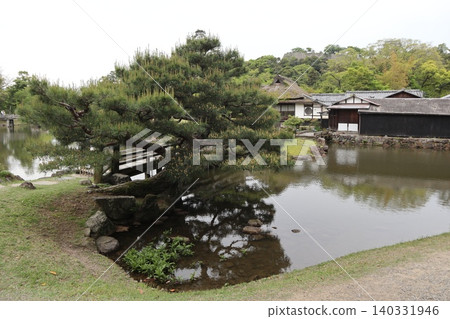 The scenery of Genkyu Rakurakuen Garden at Hikone Castle, one of the Eight Views of Lake Biwa, which is aiming for World Heritage status. The scenery of Genkyu Rakurakuen Garden at Hikone Castle, one of the Eight Views of Lake Biwa, which is aiming for World Heritage status. 140331946