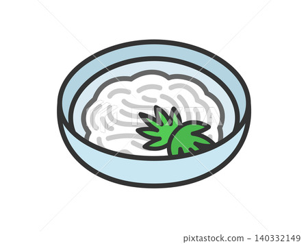 Illustration of a somen noodle icon (line drawing in color) Illustration of a somen noodle icon (line drawing in color) 140332149