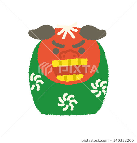 手繪舞獅圖標，新年，日式風格插圖 140332200