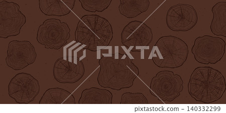 Tree trunk ring seamless pattern luxury wood background Hand drawn tree ring boundless wallpaper Tree trunk ring seamless pattern luxury wood background Hand drawn tree ring boundless wallpaper 140332299