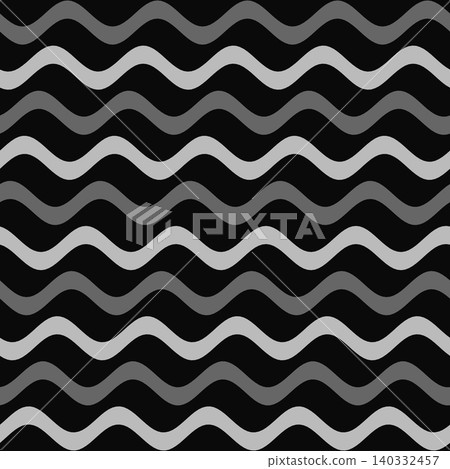 Seamless pattern, wave pattern, black and white, monochrome Seamless pattern, wave pattern, black and white, monochrome 140332457