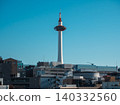 Nidec Kyoto Tower soaring against the blue sky 140332560