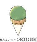 Matcha ice cream cone 140332630
