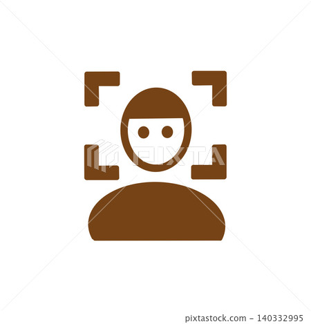 Facial recognition system, facial authentication, person, icon, silhouette Facial recognition system, facial authentication, person, icon, silhouette 140332995