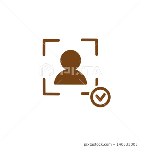 Illustration material of a facial recognition icon | Person recognition, identity verification, security Illustration material of a facial recognition icon | Person recognition, identity verification, security 140333003