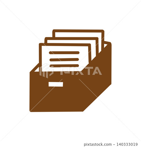 用於存放文件和材料的棕色文件夾盒圖示素材 用於存放文件和材料的棕色文件夾盒圖示素材 140333019