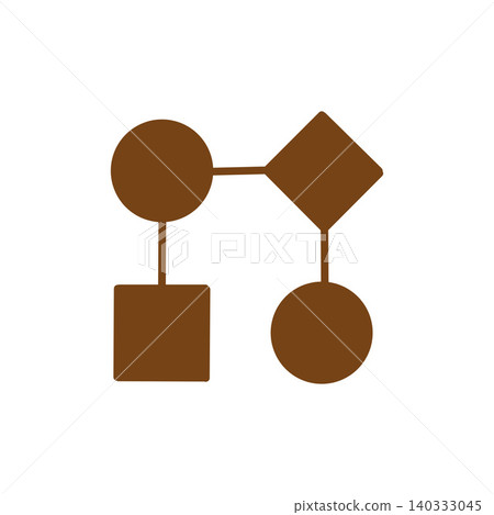 Flowchart icons, process diagrams, decision diagrams, and organizational charts. 140333045