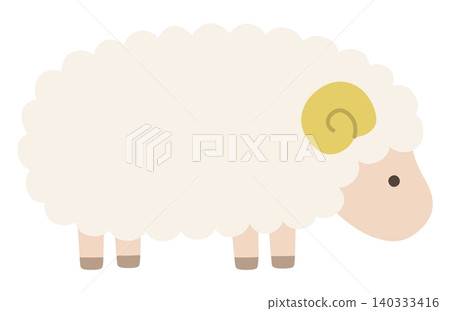 Cute sheep vector illustration. Zodiac sign, Year of the Sheep, Year of the Sheep, Cute, Icon, Sheep, Year of the Sheep, New Year's card 140333416