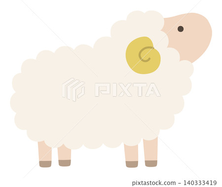 Cute sheep vector illustration. Zodiac sign, Year of the Sheep, Year of the Sheep, Cute, Icon, Sheep, Year of the Sheep, New Year's card 140333419