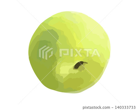 One slightly yellowish green plum 140333733