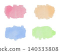 Watercolor-style frame material - 4-color set 140333808