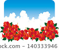 Background material <Summer, hibiscus and sky image background, Okinawa, Hawaii, tropical, landscape orientation> 140333946