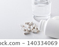 A glass of water and supplements 140334069