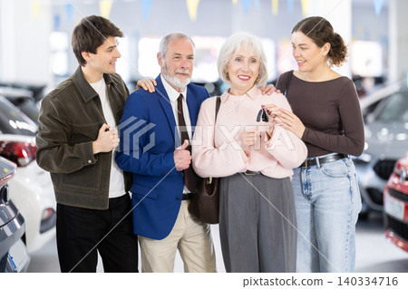 gave their elderly parents a new car 140334716