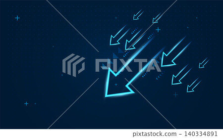 The Arrows up trend groups with mini dots on dark background, blue arrow represents strong upward momentum, symbolizing business vector illustration The Arrows up trend groups with mini dots on dark background, blue arrow represents strong upward momentum, symbolizing business vector illustration 140334891