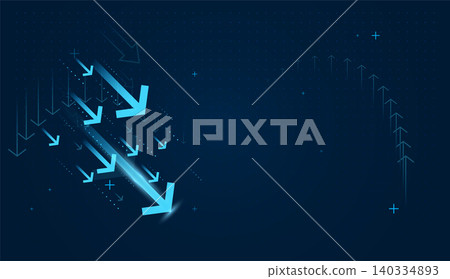 The Arrows up trend groups with mini dots on dark background, blue arrow represents strong upward momentum, symbolizing business vector illustration The Arrows up trend groups with mini dots on dark background, blue arrow represents strong upward momentum, symbolizing business vector illustration 140334893