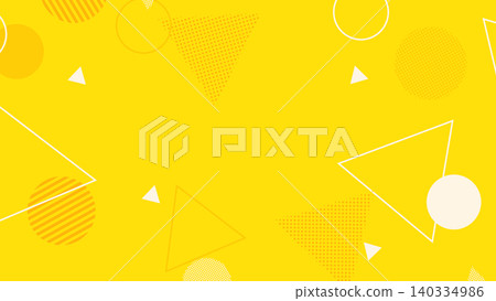 Pop art shapes on a yellow background Pop art shapes on a yellow background 140334986