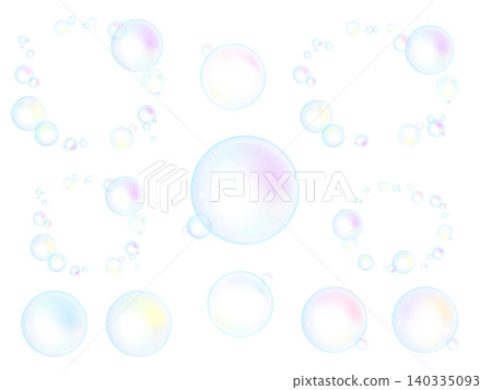 Colorful and gentle bubble frame set Colorful and gentle bubble frame set 140335093