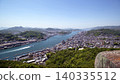 Distant view of the old town area of Onomichi City, Hiroshima Prefecture 140335512