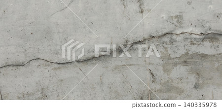Weathered concrete wall texture with long cracks 140335978