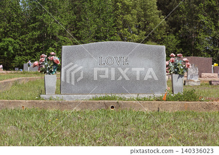 Love on Granite Headstone Death of Love Concept Love on Granite Headstone Death of Love Concept 140336023