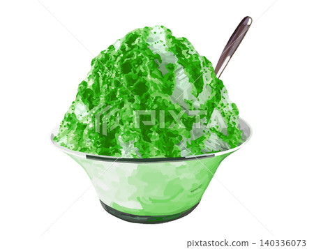 Melon shaved ice (with spoon) Melon shaved ice (with spoon) 140336073
