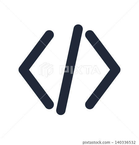 程式碼括號線條圖圖標 程式碼括號線條圖圖標 140336532