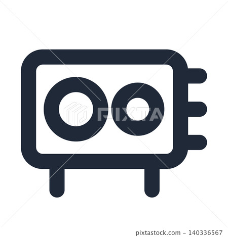 GPU line art icons GPU line art icons 140336567