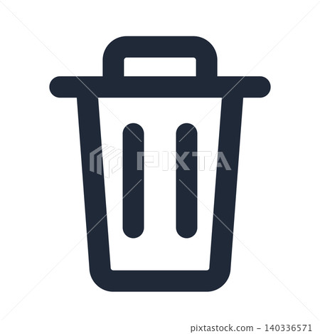 Trash can delete line art icon Trash can delete line art icon 140336571