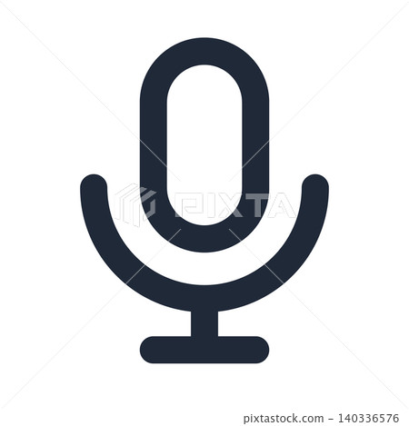 Microphone line art icon Microphone line art icon 140336576