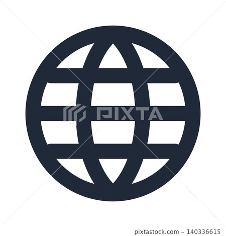 Earth line drawing icon Earth line drawing icon 140336615