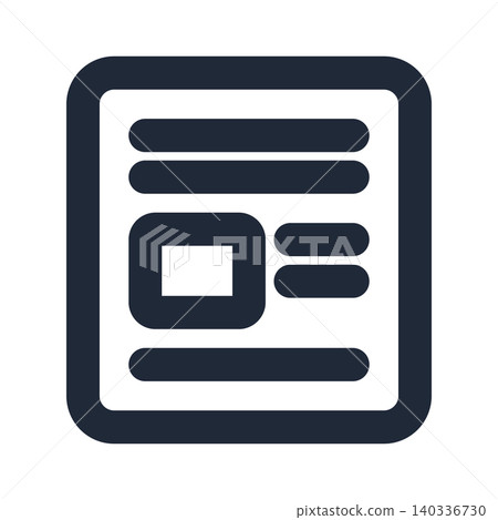 Newsletter Line drawing icons Newsletter Line drawing icons 140336730