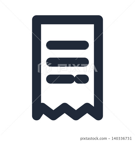 Receipt/Invoice Line drawing icon Receipt/Invoice Line drawing icon 140336731
