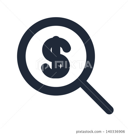 Revenue Search Line Art Icons Revenue Search Line Art Icons 140336906