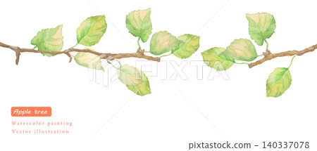 樹枝的水彩矢量插圖 樹枝的水彩矢量插圖 140337078