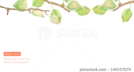 樹枝的水彩矢量插圖 樹枝的水彩矢量插圖 140337079