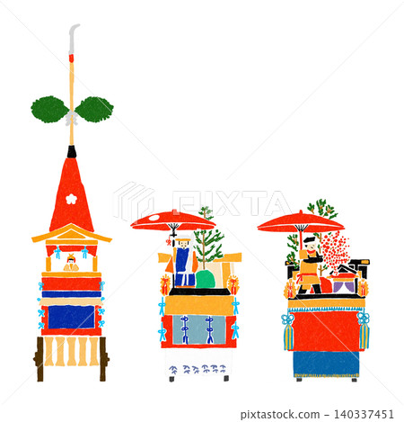 祗園祭:薙刀馱、毛總山、細山 祗園祭:薙刀馱、毛總山、細山 140337451