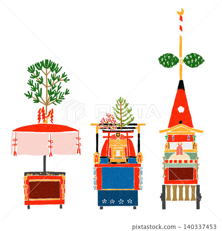 祗園祭：四條笠穗子、油天神山、月穗子 140337453