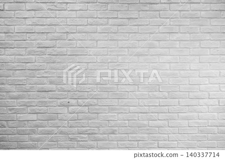White painted brick wall texture background copy space interior material 140337714