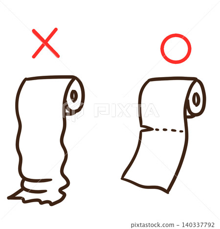 A simple hand-drawn illustration asking people to conserve toilet paper. A simple hand-drawn illustration asking people to conserve toilet paper. 140337792