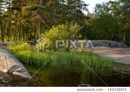 View of the skerries on Lake Ladoga 140338055