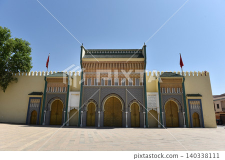 Entrance gate at Fez Royal Palace, Morocco 140338111