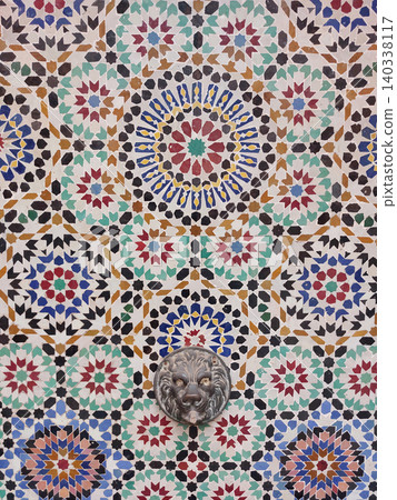 Moroccan Islamic mosaic tiles in Marrakesh, Morocco Moroccan Islamic mosaic tiles in Marrakesh, Morocco 140338117