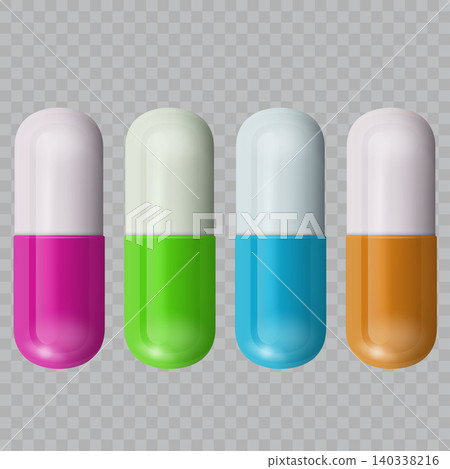 Bright Pharmaceutical Capsule Mockup Vector Bright Pharmaceutical Capsule Mockup Vector 140338216